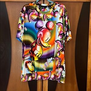 Desigual Women’s Colorful Mickey Mouse Graphic Tee Shirt